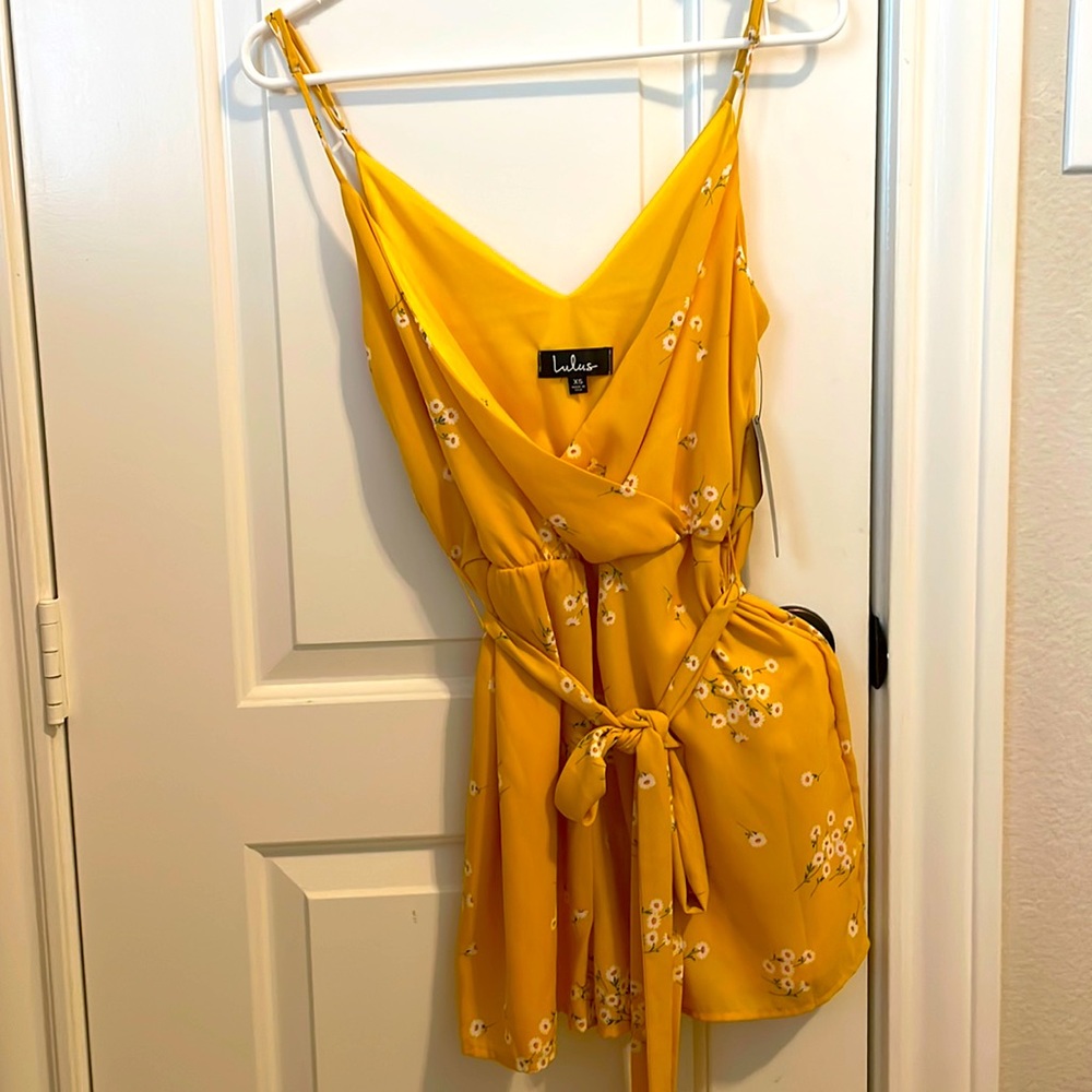 Ladies romper with tie